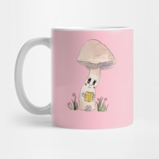 Cute Watercolour Mushroom Reading a Book 5 Mug